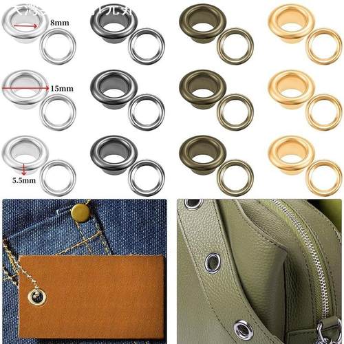 货源15*8mm防锈凤眼空心铆钉扣拉伸不割手铜件气眼织带铜钮扣