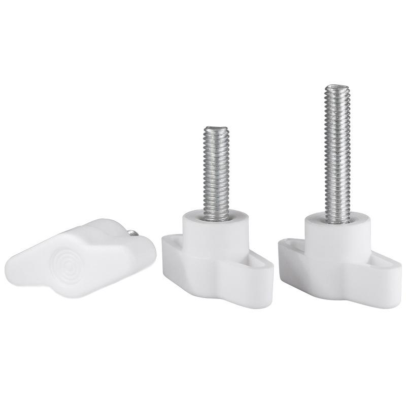 一字塑料手拧螺丝螺钉胶头把手螺栓白色T型包胶手柄旋钮调节螺杆