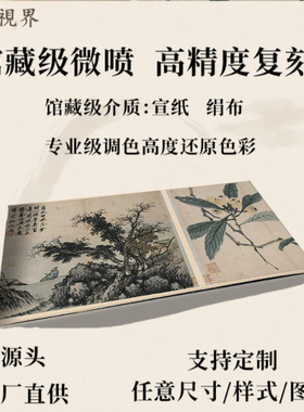 明沈周卧游图册山水花鸟风景