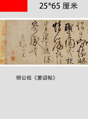 十大行书柳公权蒙诏帖书法字