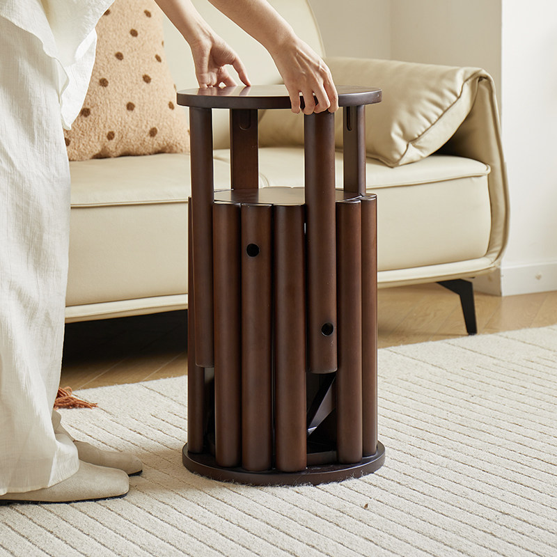 凳子家用实木凳子可叠放板凳餐桌椅子圆凳收纳凳叠叠乐堆叠凳备用