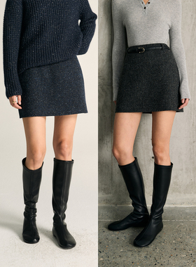 MovinGlow｜星漫银河 优质进口羊毛真丝雪花点子纱 经典A字短裙