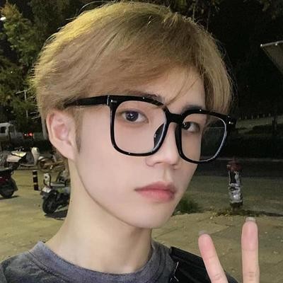 素颜神器大脸黑框眼镜框女复古防蓝光辐射显瘦平光镜可配近视镜架