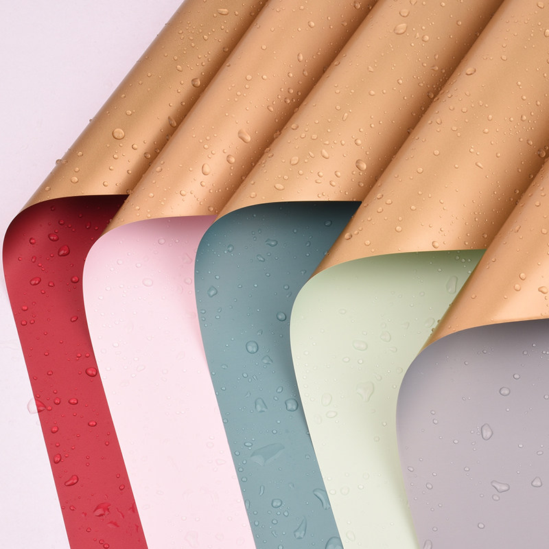 滴滴爱双色流金欧雅纸质感轻奢 花店用品资材包花束花纸包装纸