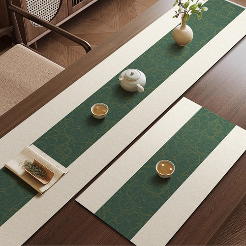 桌旗中式禅意茶旗茶布硅藻泥吸水