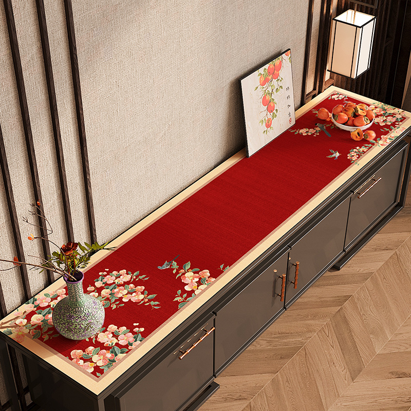 结婚喜庆电视柜桌垫硅藻泥长条