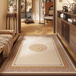 中式 2025年入户门地垫进门口玄关厚皮革免洗可擦蹭土除尘脚垫地毯