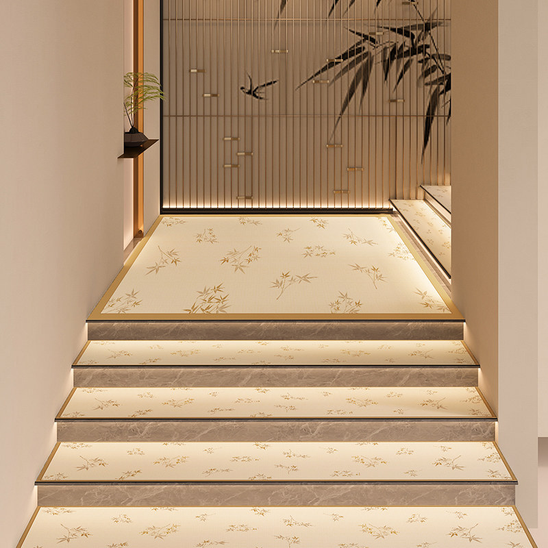 新中式楼梯垫踏步垫台阶防滑免洗硅藻泥地垫可擦洗防滑脚垫子loft,居家布艺,楼梯垫,淘宝优惠券,粉丝福利购,淘宝优惠卷