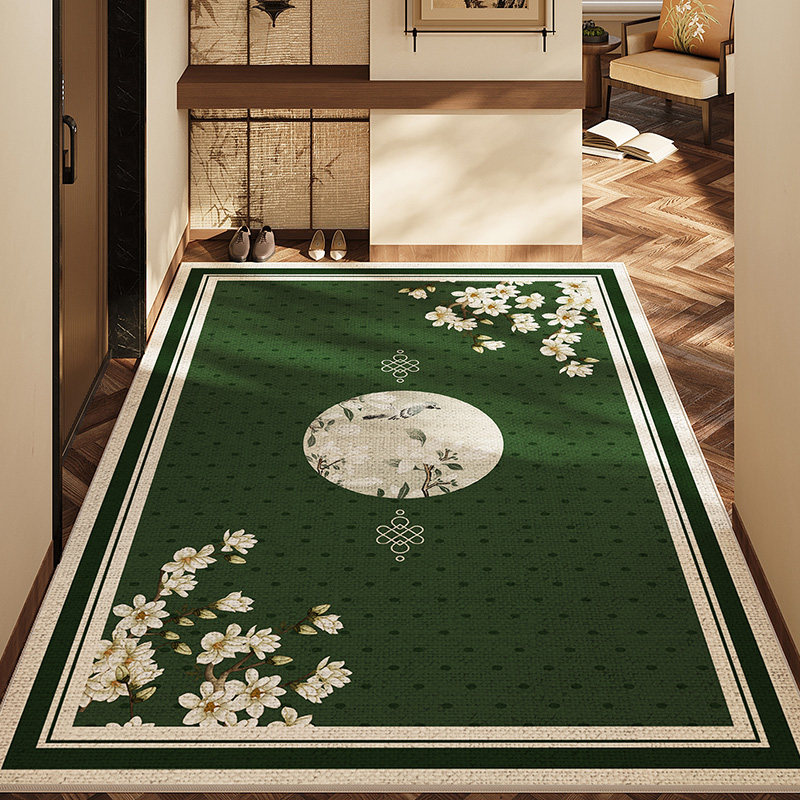 中式绿色地垫入户门垫防滑耐脏进门口室内免洗可擦玄关脚垫子地毯,居家布艺,入户地垫,淘宝优惠券,粉丝福利购,淘宝优惠卷