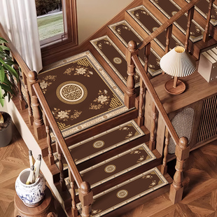 中式 楼梯踏步垫楼梯防滑静音垫硅藻泥脚垫地垫别墅室内防滑地毯