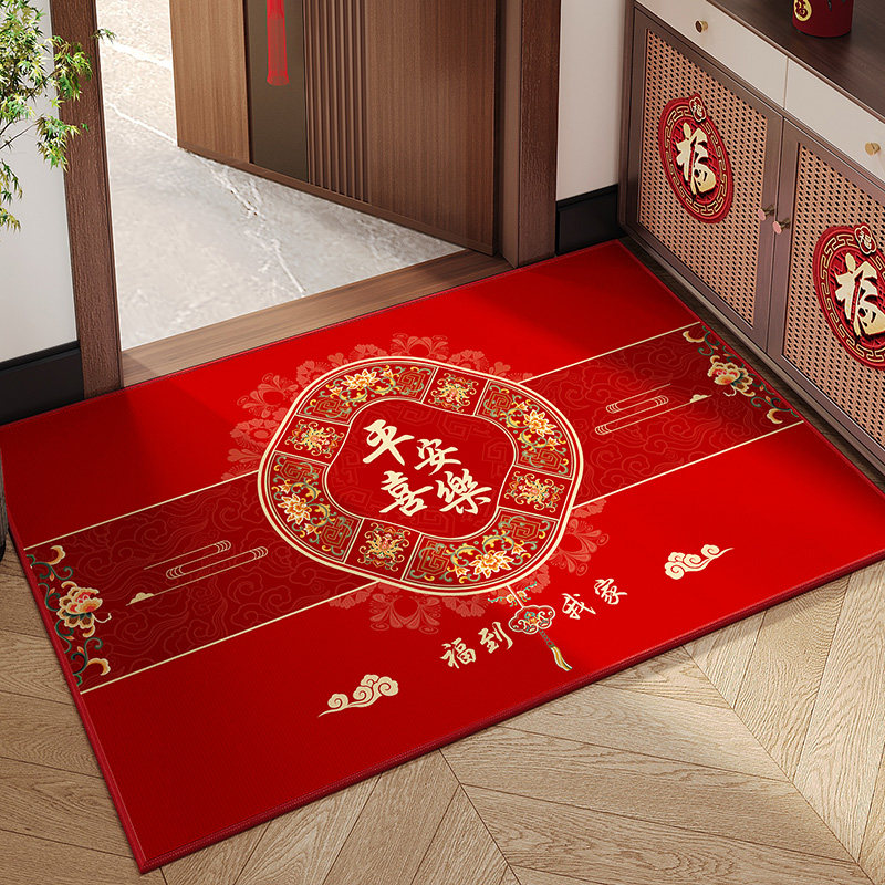 新年喜庆入户门地垫红色新中式乔迁之喜进门脚垫门口玄关防滑地毯,居家布艺,入户地垫,淘宝优惠券,粉丝福利购,淘宝优惠卷