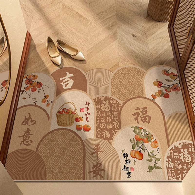 咖啡色入户门地垫PVC皮革免洗可擦进门口玄关好打理脚垫加厚地毯,居家布艺,入户地垫,淘宝优惠券,粉丝福利购,淘宝优惠卷