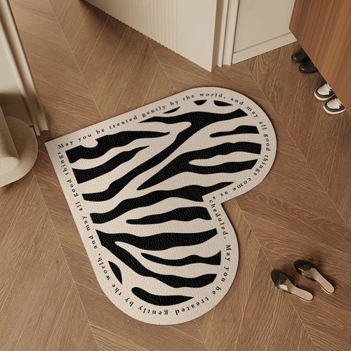 法式复古入户门地垫心形PVC