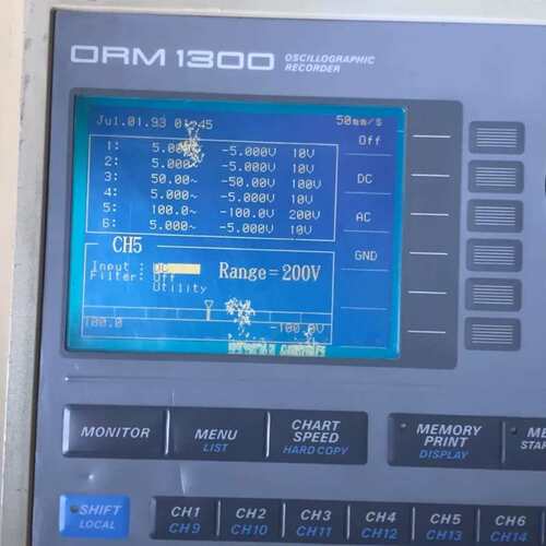 议价 ORM1300示波记录仪 成色一般 外面有点磕碰和划痕