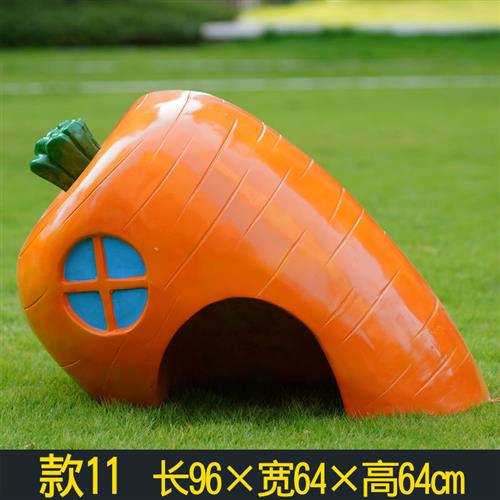 玻璃钢卡通兔子雕塑户外树脂动物摆件草坪小区幼儿园房地产装饰