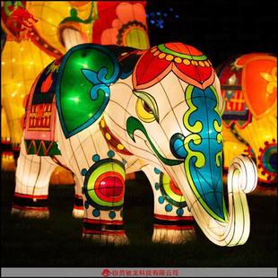 饰灯展美陈灯光香蕉造型灯立体灯箱彩灯制作 迎春花灯走廊通道装