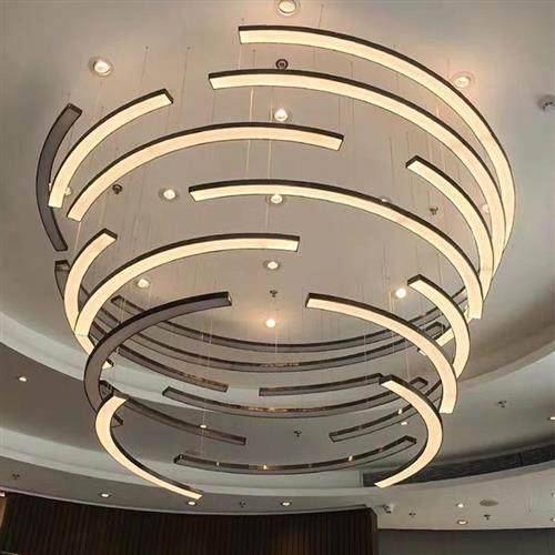 中山工厂非标定制办公室游戏厅工程灯具售楼部商场酒店大型吊灯,家装灯饰光源,客厅吊灯,淘宝优惠券,粉丝福利购,淘宝优惠卷