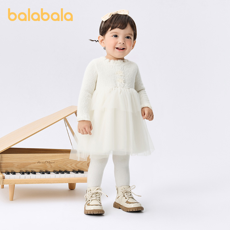 巴拉巴拉连衣裙女童网纱蛋糕裙子