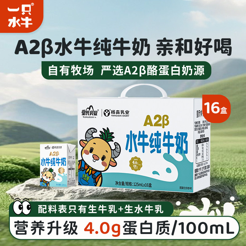 一只水牛A2酪蛋白水牛纯牛奶