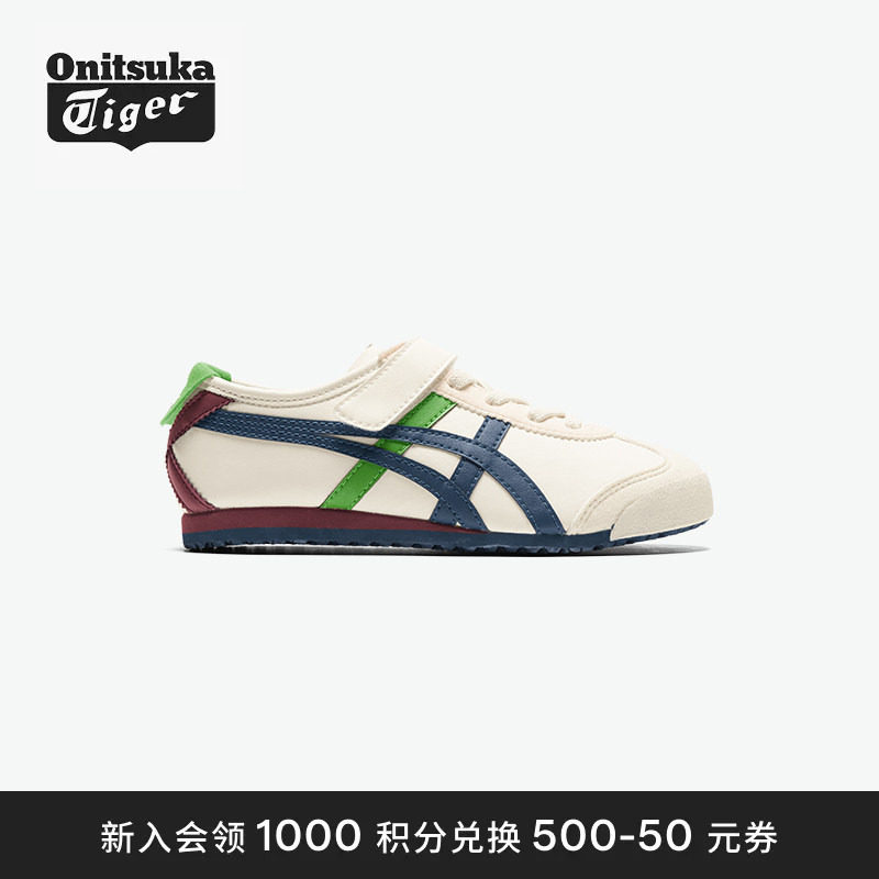 鬼塚虎儿童撞色轻便百搭休闲鞋图片