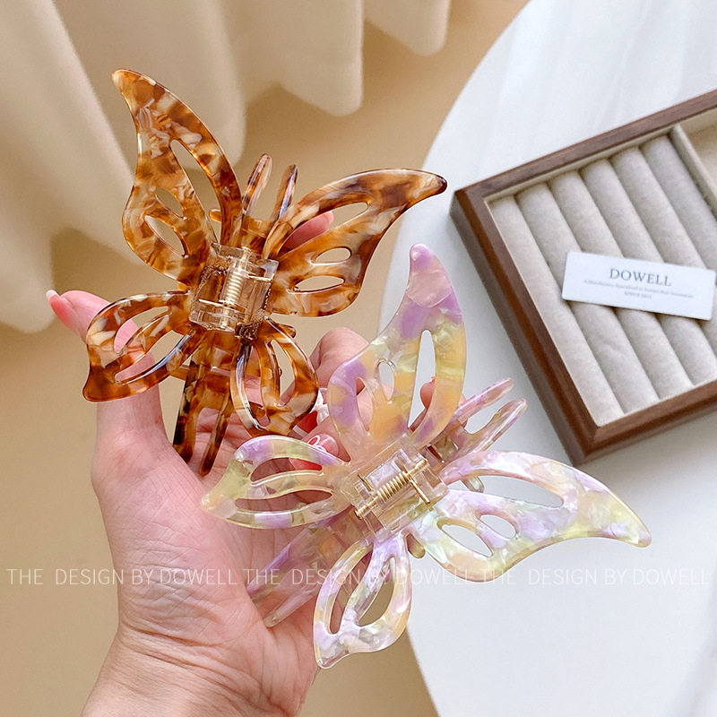 朵薇饰品设计感轻奢醋酸鲨鱼夹后脑勺盘发蝴蝶发抓高级感发饰发卡,饰品/流行首饰/时尚饰品新,发饰,淘宝优惠券,粉丝福利购,淘宝优惠卷