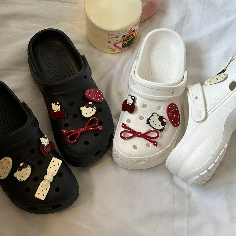 红色甜心适配玛丽珍crocs鞋扣