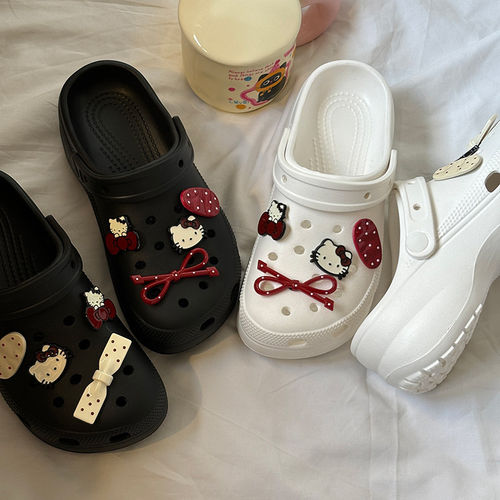 红色甜心适配玛丽珍crocs鞋扣