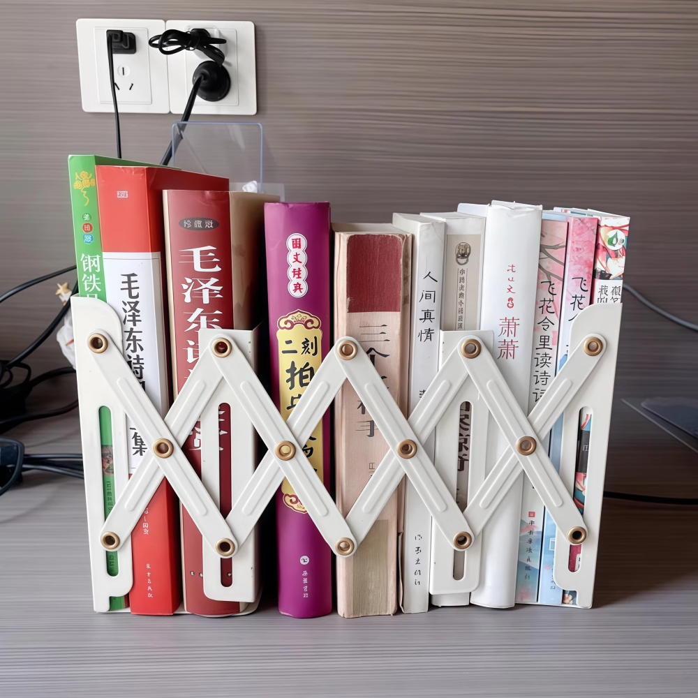 可伸缩书立带笔筒书架一体桌面书本收纳架高中生挡板书夹桌面书架