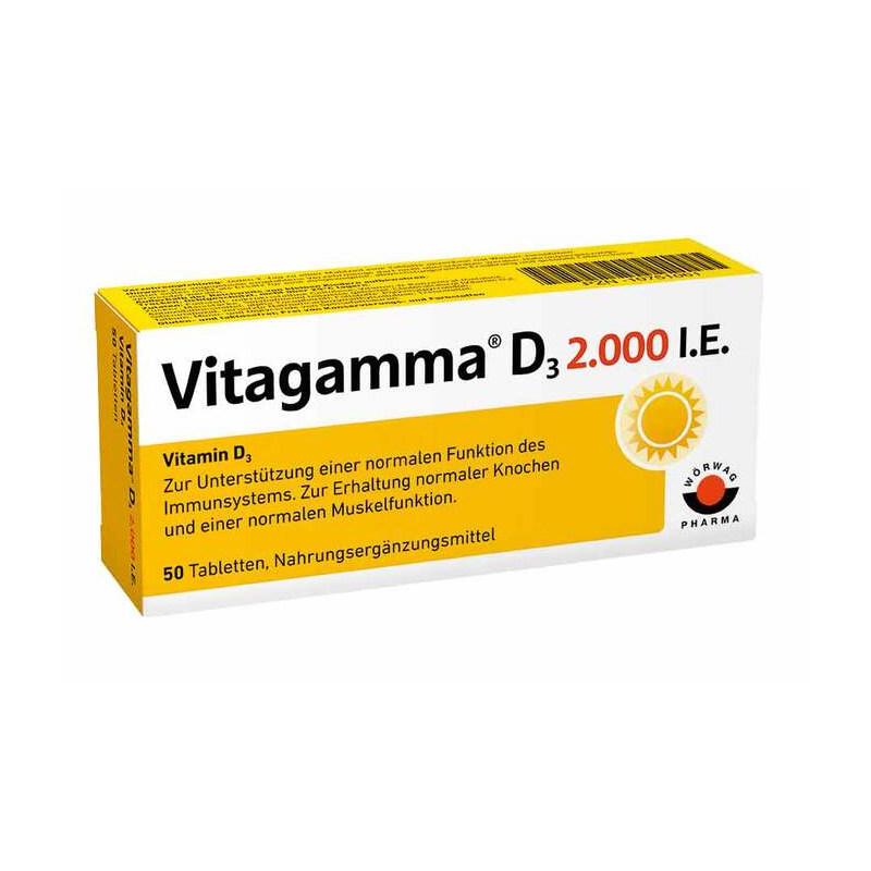【德国直邮】Vitagamma 2.000 I.E.维生素D3片 50片