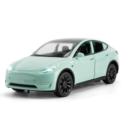 /(盒装)仿真1比24特思拉MODEL Y合金汽车模型摆件儿童玩具代发