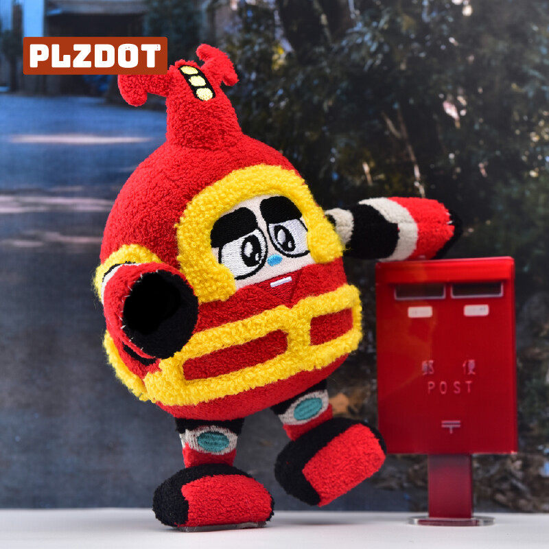 Plzdot铁甲小宝毛绒盲盒潮玩摆件
