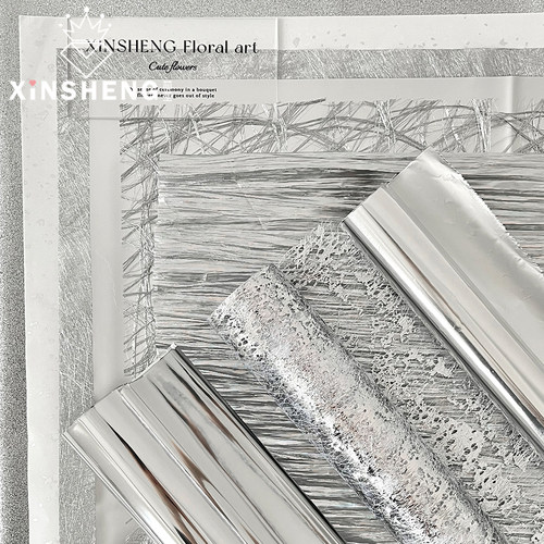 芯苼银色系列包装纸花艺资材