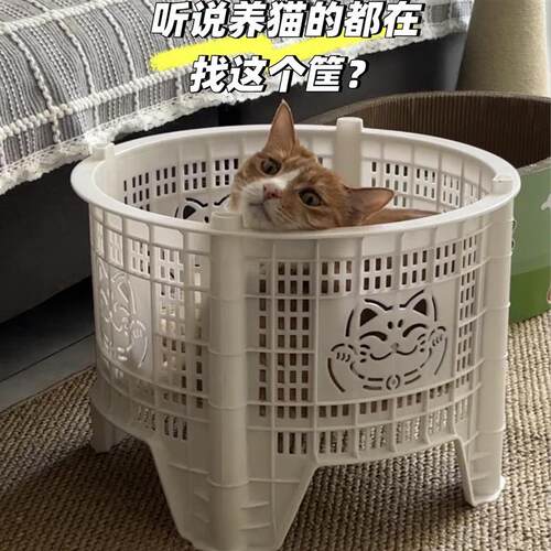 夏季清凉透气猫窝加高围栏