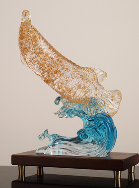 轻奢招财金龙鱼摆件乔迁新居客厅