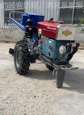 工厂器出口柴油两轮手扶拖拉5机电启动农用69211型高合手扶拖离拉