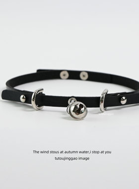 无聊了 脖子上戴个小铃铛！项圈