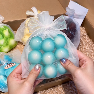 脆皮手作球捏捏九宫格蜡皮juju同款luca解压球needoh成品squishy