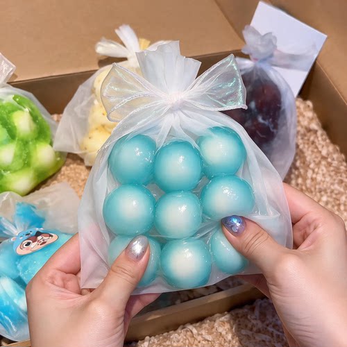 脆皮手作球捏捏九宫格蜡皮juju同款luca解压球needoh成品squishy