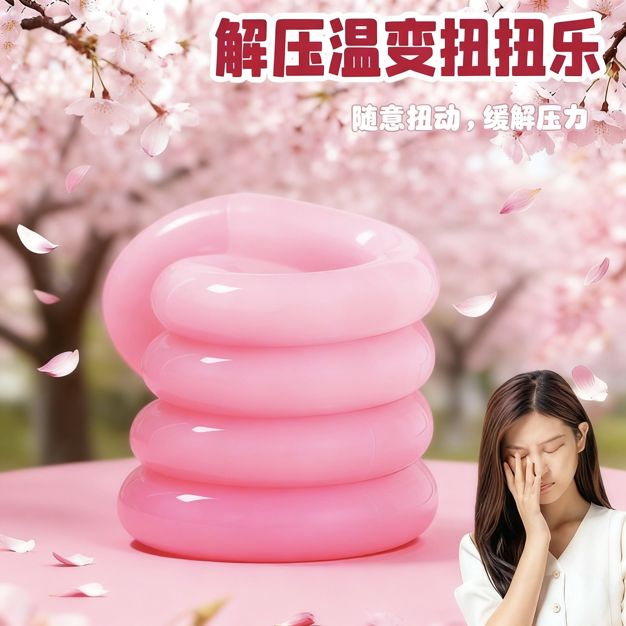 网红爆款tangle温变平替静音水晶正版扭扭乐adhd玩具女孩解压神器
