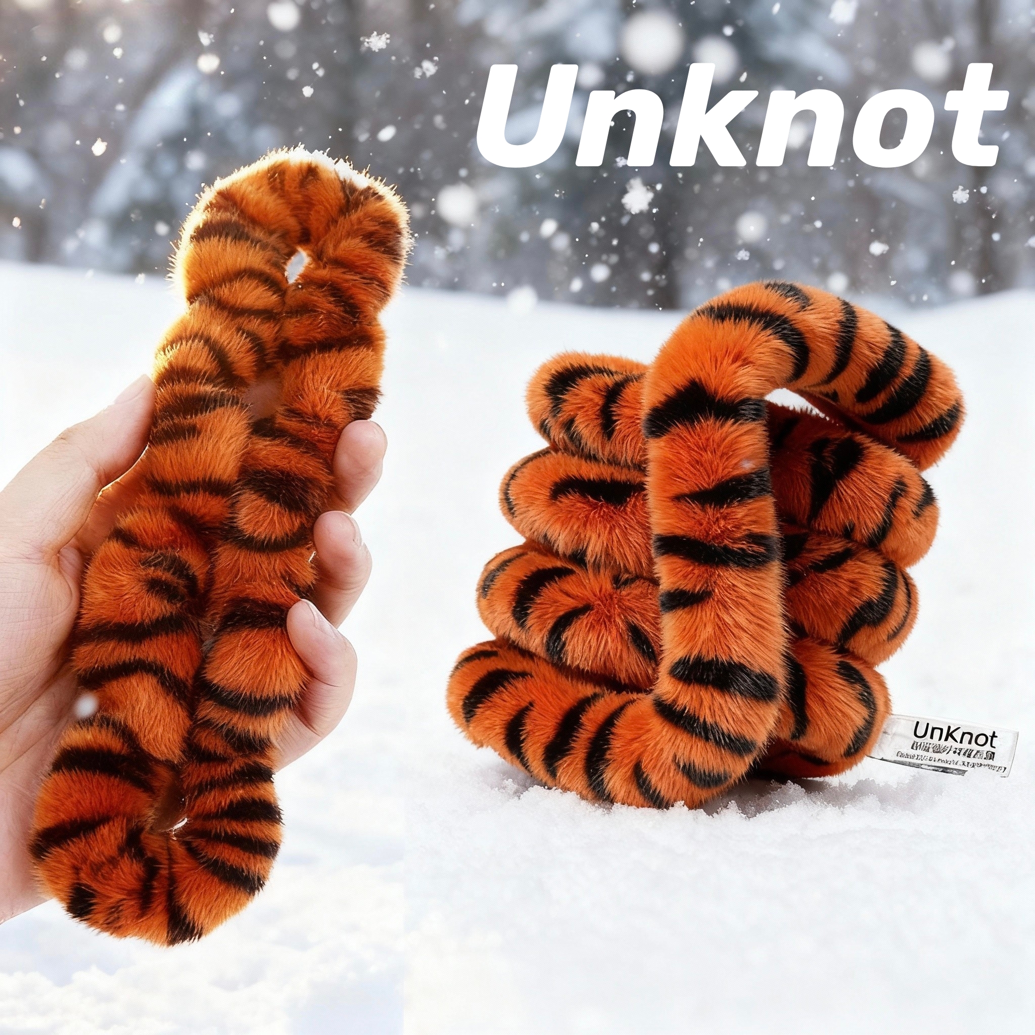 冬季静音款毛绒扭扭乐正版Unknot解压玩具捏捏乐小学生礼物女汤狗