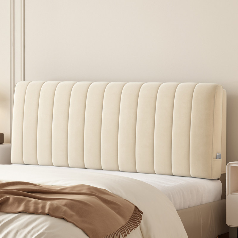 2024新款竖条面包奶油风床头靠垫榻榻米改造靠枕床头软包靠背定制,居家布艺,床头靠垫,淘宝优惠券,粉丝福利购,淘宝优惠卷