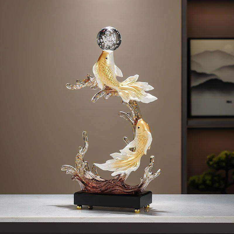 轻奢好运锦鲤鱼客厅玄关电视柜酒柜装饰年年有余品高级感乔迁礼物,家居饰品,桌面摆件,淘宝优惠券,粉丝福利购,淘宝优惠卷