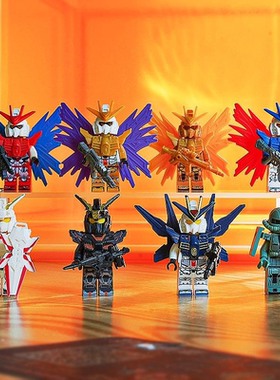 积木小人仔机甲战士元祖益智拼装小颗粒玩具4岁男孩生日礼物