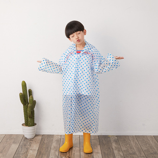 一次性雨衣儿童男童女大童特厚特大号套装旅行徒步骑车可背包旅游