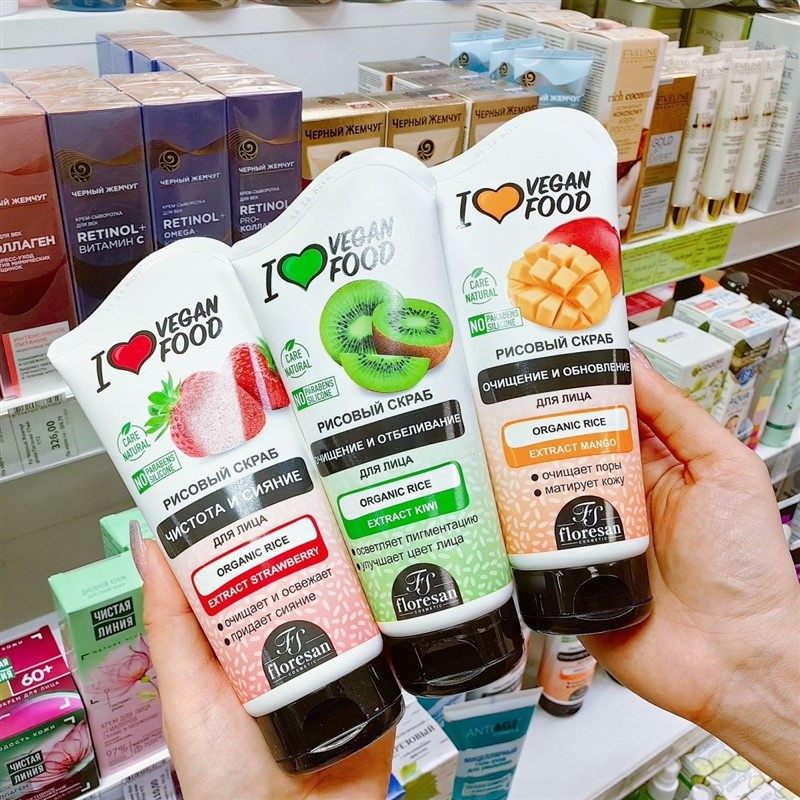 俄罗斯Floresa芒果150mln清洁毛孔去角质光滑肌肤面部磨砂膏草莓,美容护肤/美体/精油,面部磨砂/去角质,淘宝优惠券,粉丝福利购,淘宝优惠卷