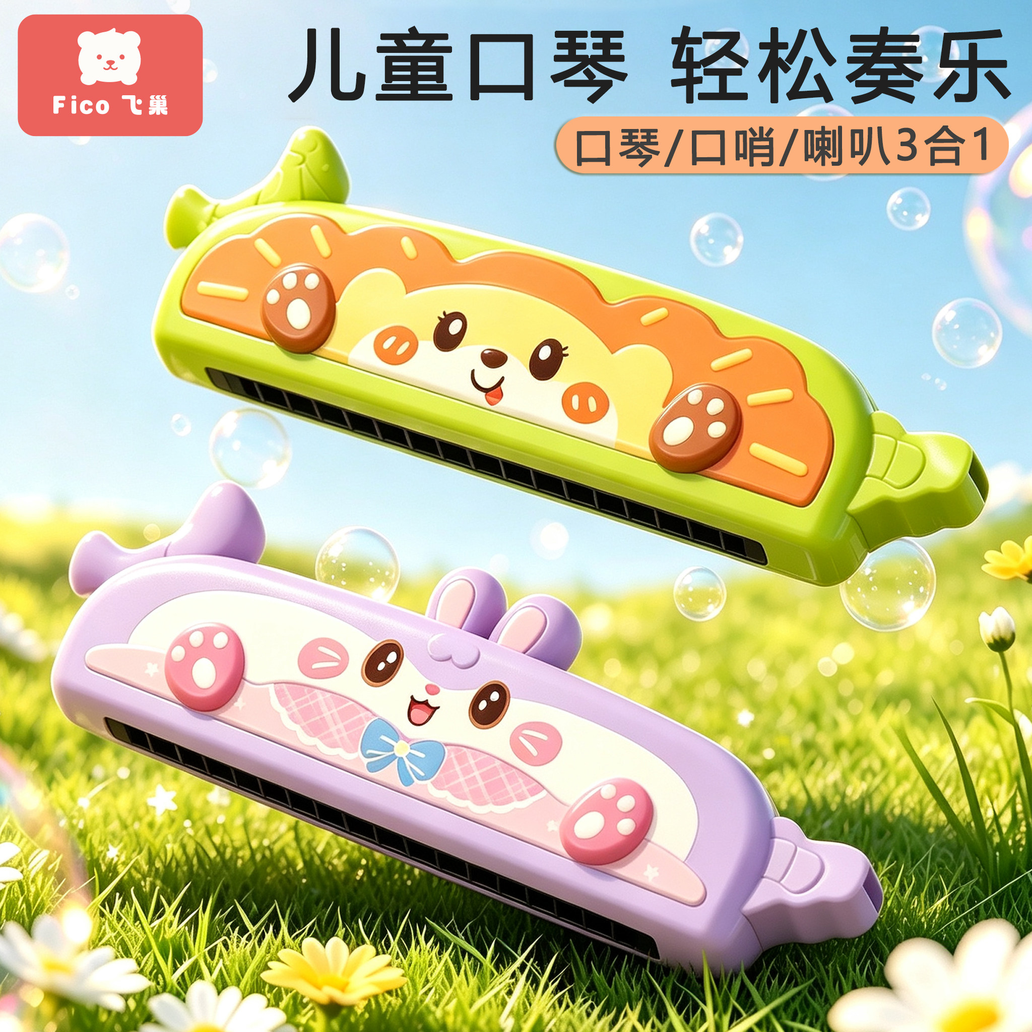 儿童口琴宝宝吹奏乐器早教益智婴儿入门初学者音乐启蒙吹喇叭玩具