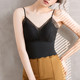 冰丝美背吊带背心女内搭带胸垫一体网红爆款 外穿抹胸打底乳胶内衣