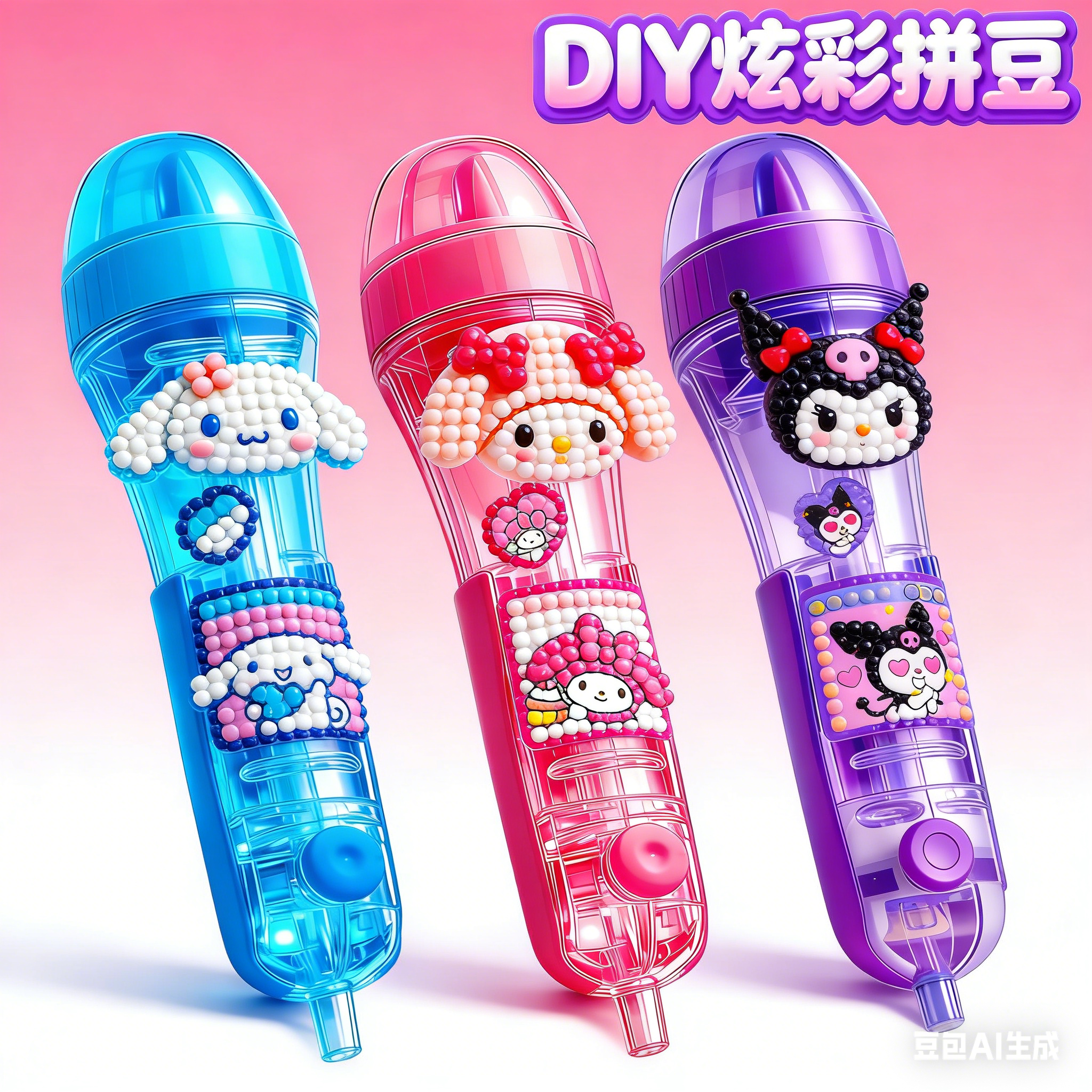 拼豆材料包全套手工diy拼豆豆工具粉自动拼豆笔女孩玩具新年礼物6,玩具/童车/益智/积木/模型,过家家玩具,淘宝优惠券,粉丝福利购,淘宝优惠卷