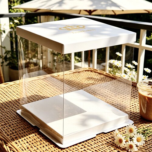 透明蛋糕盒子包装盒生日4四寸5寸五六八68加高10十12小打包双三层