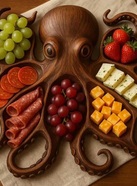 新款Octopus Charcuterie Platter章鱼熟食拼盘厨房